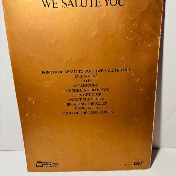 AC/DC For Those About to Rock Tablature Vintage Song Guitar Piano Music Book - Picture 2 of 12